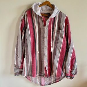 VINTAGE RAG TOP BUTTON-DOWN SHIRT SWEATER JACKET